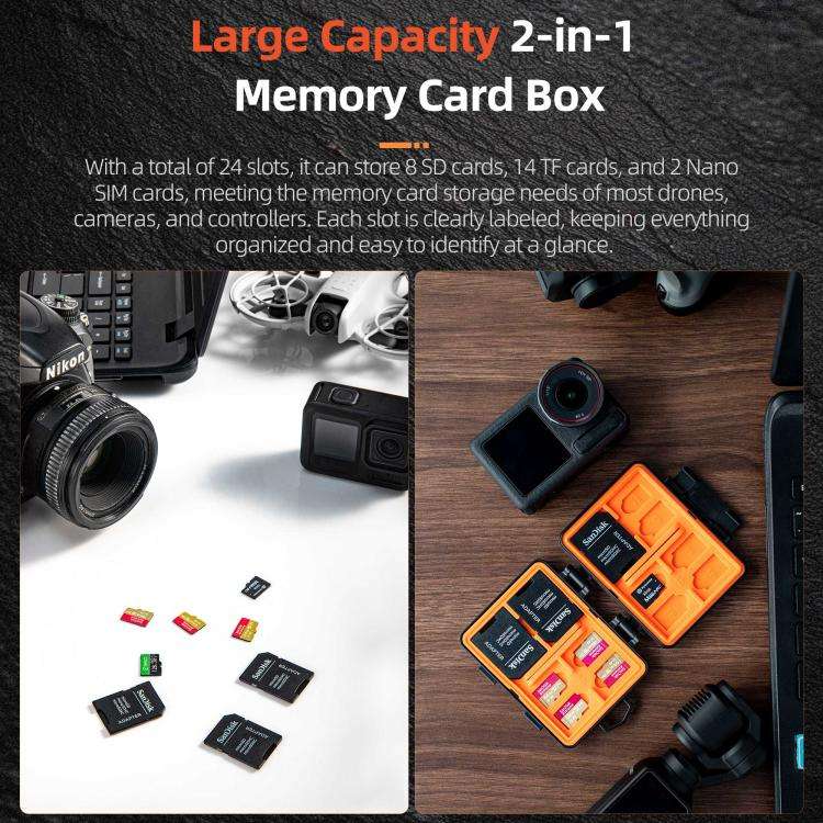 STARTRC V1 Flash Card Box SD / TF Memory Card Storage Case For DJI (Black)