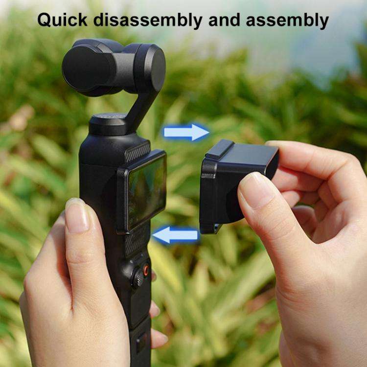 For DJI Osmo Pocket 3 BRDRC Sunshade Hood Screen Shade (Black)