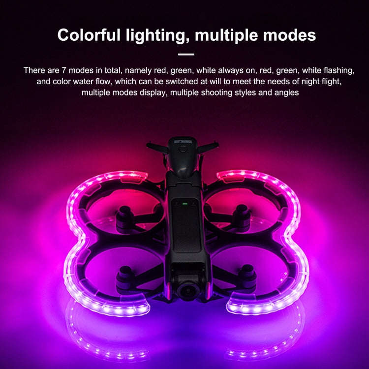 For DJI Avata 2 STARTRC Drone LED Propeller Protective Guard Anti-collision Ring (Transparent)