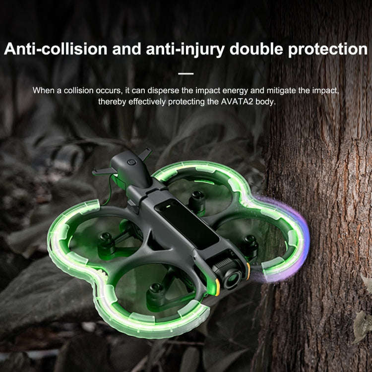 For DJI Avata 2 STARTRC Drone LED Propeller Protective Guard Anti-collision Ring (Transparent)