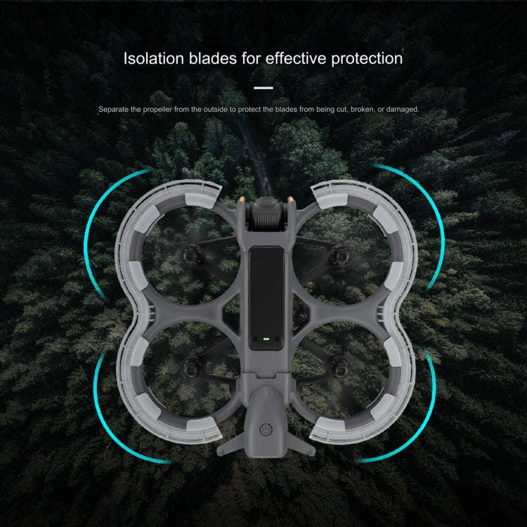 For DJI Avata 2 STARTRC Drone LED Propeller Protective Guard Anti-collision Ring (Transparent)