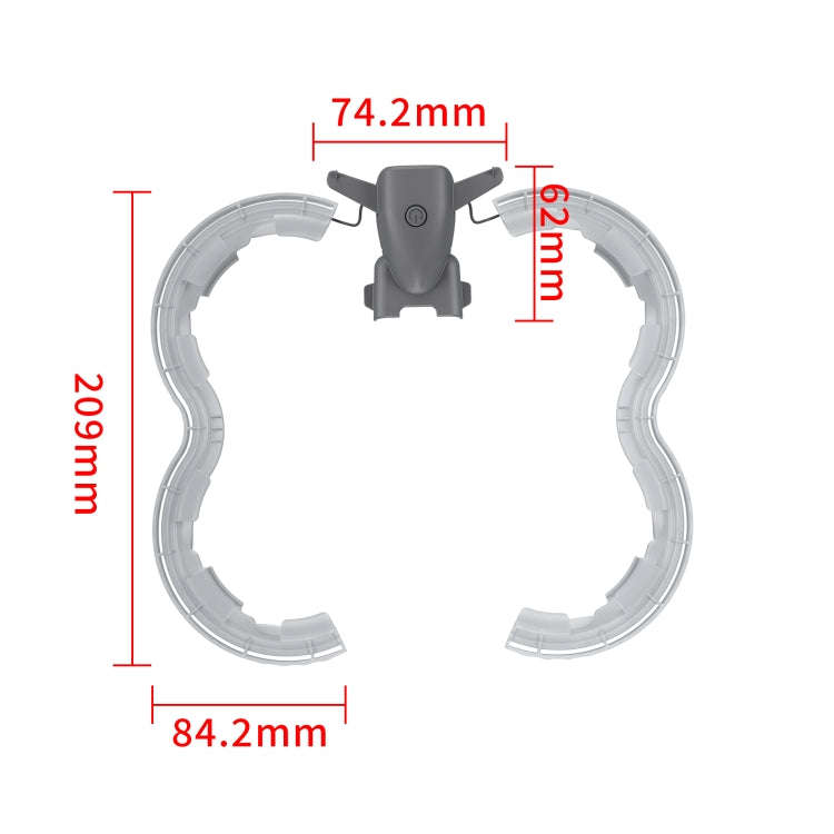 For DJI Avata 2 STARTRC Drone LED Propeller Protective Guard Anti-collision Ring (Transparent)