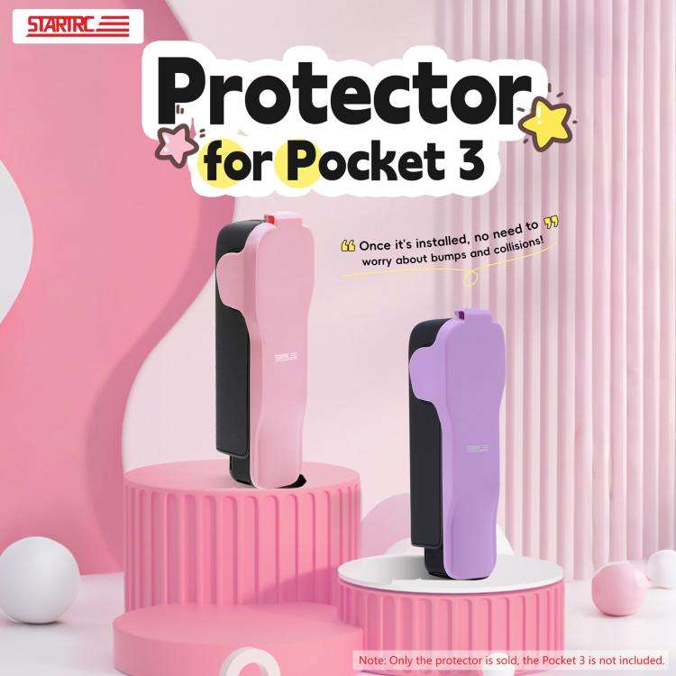 For DJI Osmo Pocket 3 STARTRC Storage Box Protective Case with Lanyard (Pink)