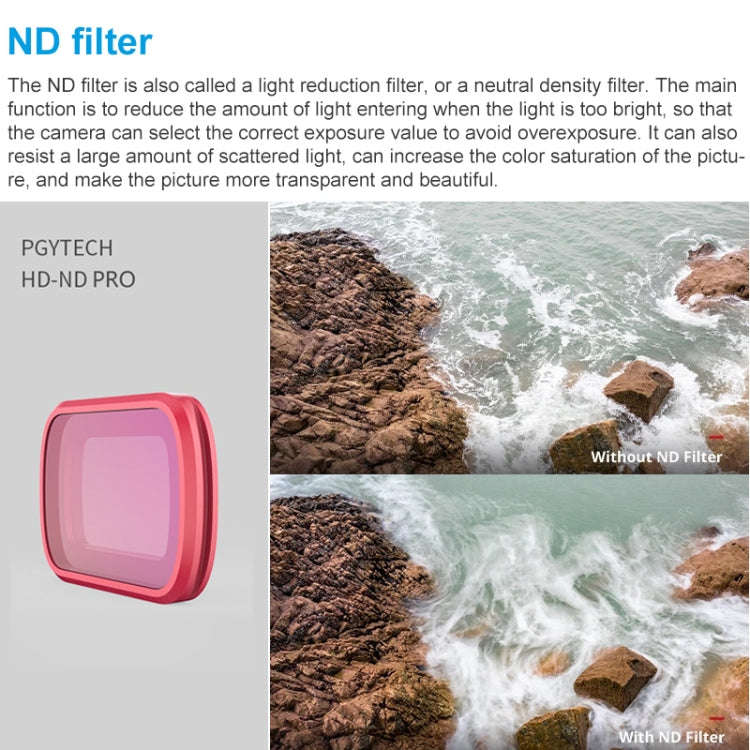 3 PCS PGYTECH P-18C-012 CPL/ND8/ND16 Profession Diving Color Lens Filter for DJI Osmo Pocket