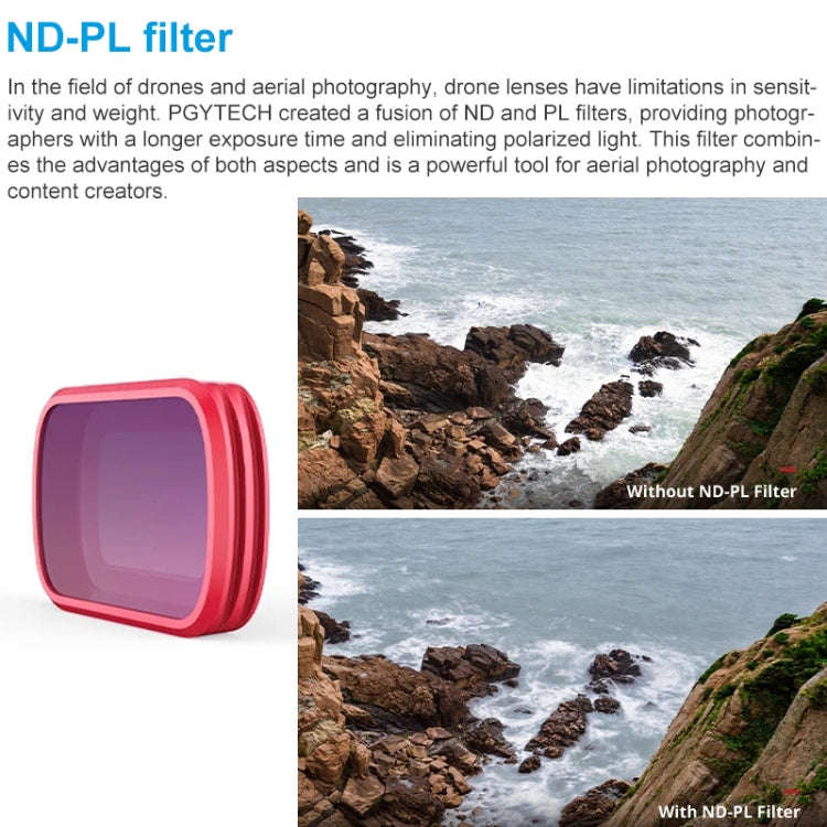 4 PCS PGYTECH P-18C-014 ND/PL Profession Diving Color Lens Filter for DJI Osmo Pocket