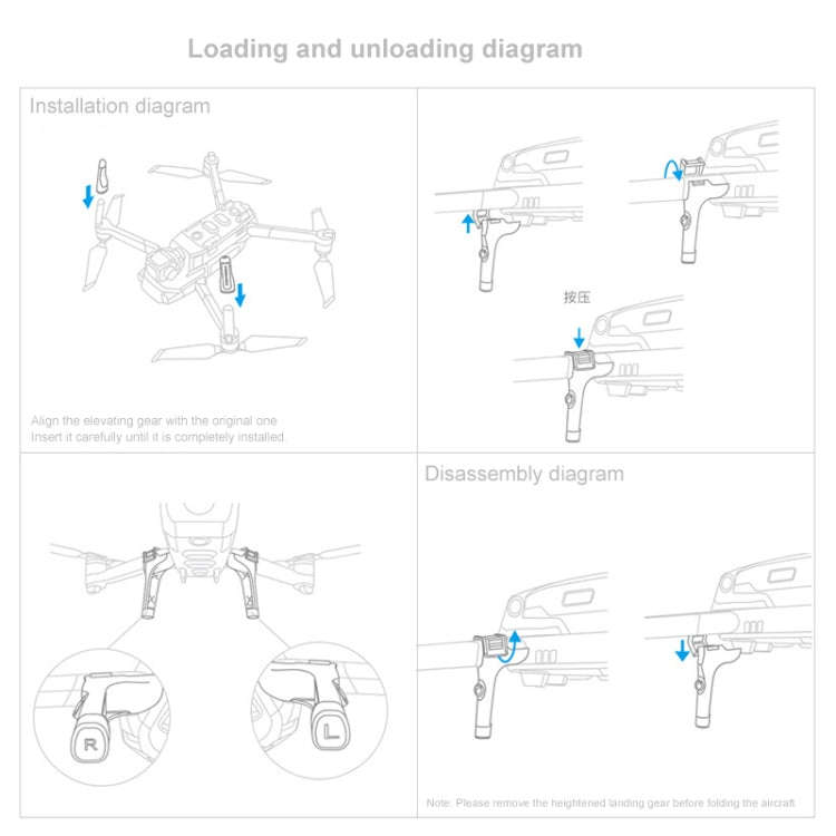 PGYTECH P-HA-037 Shock Absorption Landing High Stand for DJI Mavic 2