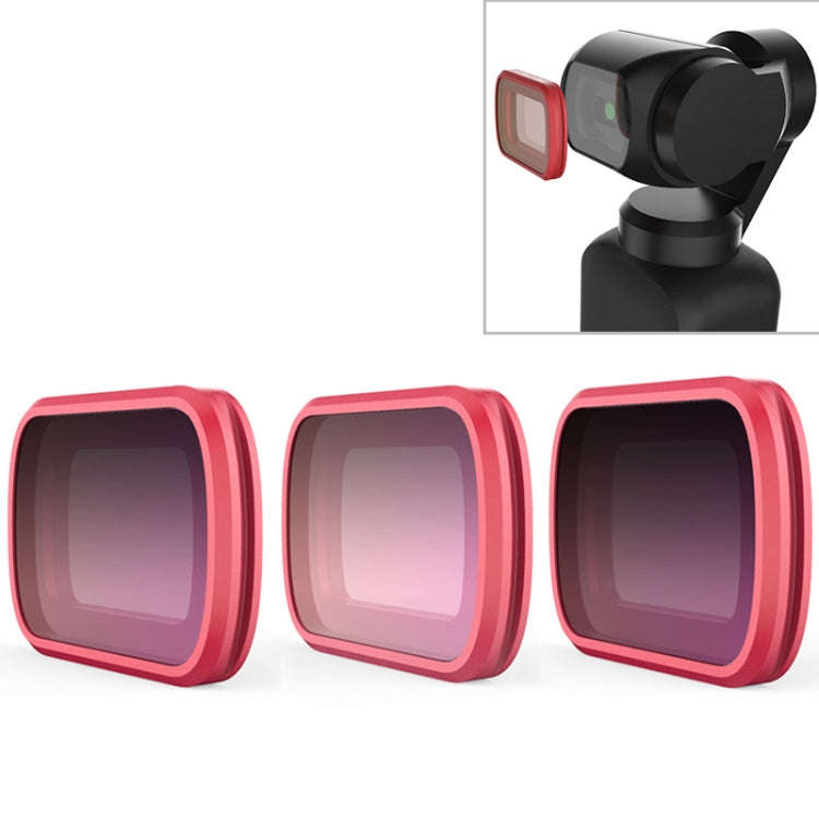 3 PCS PGYTECH P-18C-015 Gradient Dimming Suit Profession Diving Color Lens Filter for DJI Osmo Po...