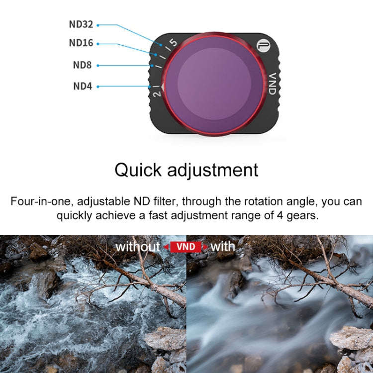 PGYTECH P-16A-040 VND-2-5 Gears Lens Filter for DJI Mavic Air 2 Drone Accessories