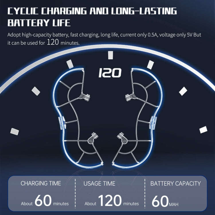 For DJI Mini 3 / Mini 3 Pro STARTRC Drone LED Propeller Protective Guard Anti-collision Ring (Tra...