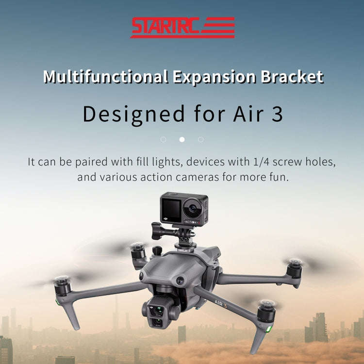 For DJI Air 3 STARTRC Night Navigation Light Speaker Expansion Mount (Grey)