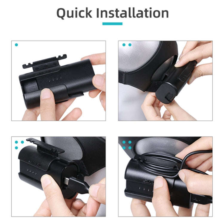Sunnylife Battery Clip Holder Cable Management Winder Protective Case for DJI FPV Goggles V2(Black)