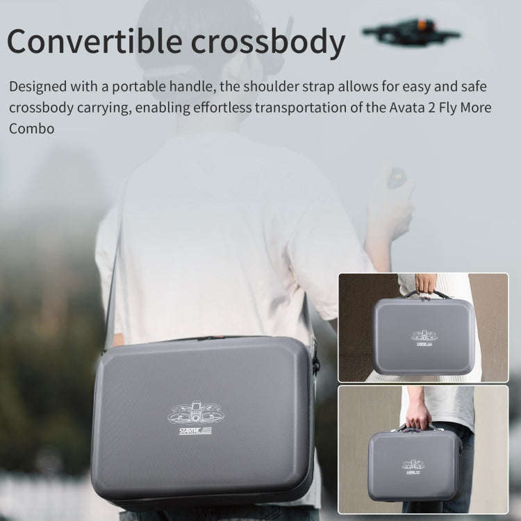 For DJI Avata 2 STARTRC Drone Handbag Messenger Storage Bag (Light Grey)