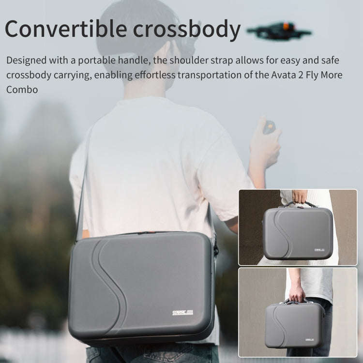 For DJI Avata 2 STARTRC WP2 Drone Handbag Messenger Storage Bag (Light Grey)