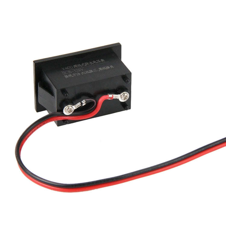 V40D 2 Wires Green Light Display Mini Waterproof IPX4 Digital Voltage Meter, Measure Voltage: DC ...