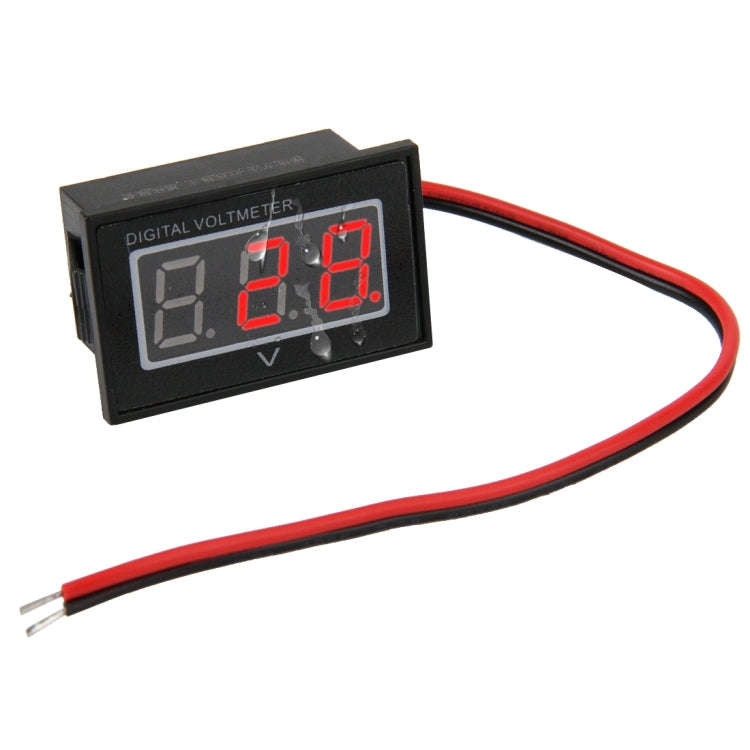 V40D 2 Wires Red Light Display Mini Waterproof IPX4 Digital Voltage Meter, Measure Voltage: DC 2....