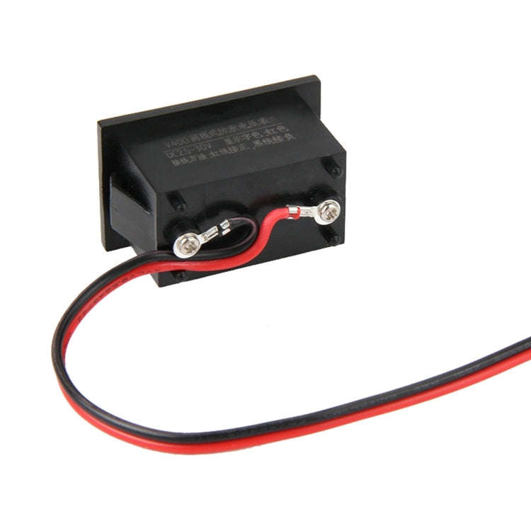 V40D 2 Wires Red Light Display Mini Waterproof IPX4 Digital Voltage Meter, Measure Voltage: DC 2....