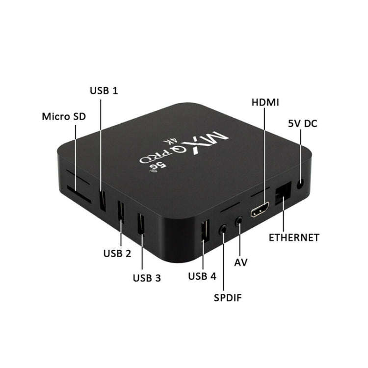 MXQ Pro 5G 1280 x 720 Full HD Media Player 1GB+8GB RK30Board Quad Core Android 7.1 TV Box with Re...