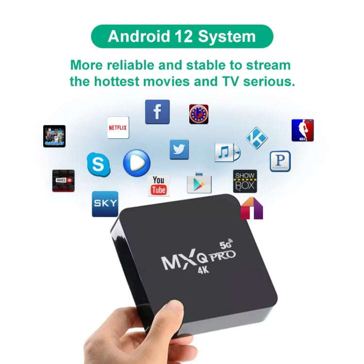 MXQ Pro 5G 1280 x 720 Full HD Media Player 1GB+8GB RK30Board Quad Core Android 7.1 TV Box with Re...