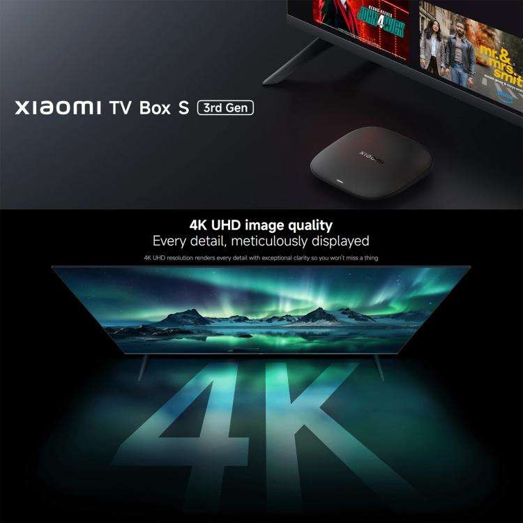[HK Warehouse] Xiaomi TV Box S 3rd Gen 4K Ultra HD Google TV Smart TV Box Media Player, Quad-Core...