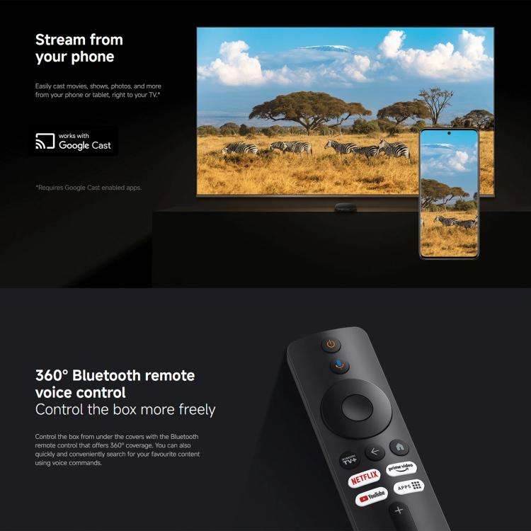 [HK Warehouse] Xiaomi TV Box S 3rd Gen 4K Ultra HD Google TV Smart TV Box Media Player, Quad-Core...