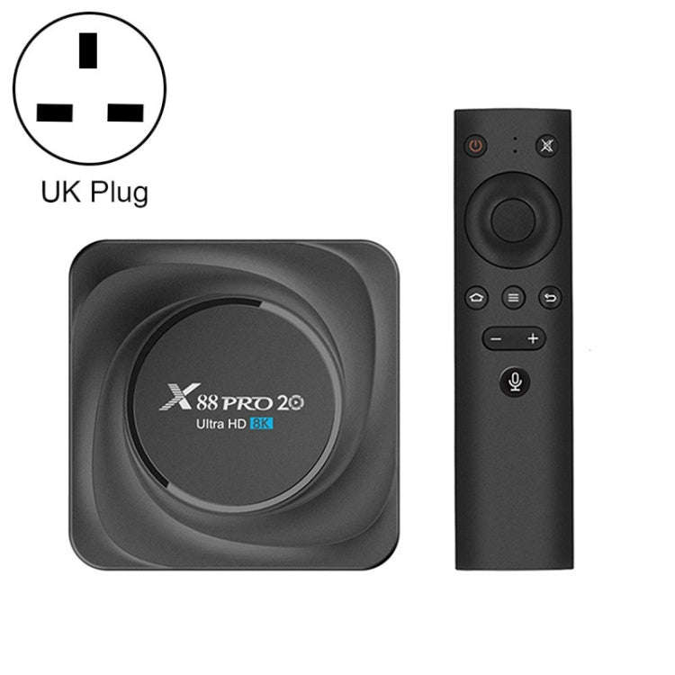 X88 Pro 20 4K Smart TV BOX Android 11.0 Media Player with Voice Remote Control, RK3566 Quad Core ...