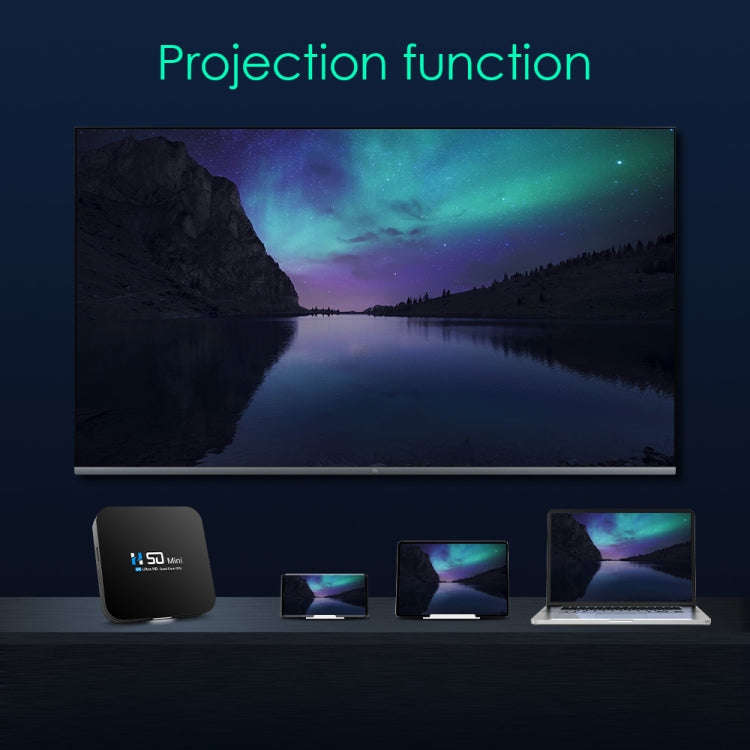 H50 Mini 4K Smart Network TV Box, Android 10.0, RK3318 Quad Core, 2GB+32GB, EU Plug