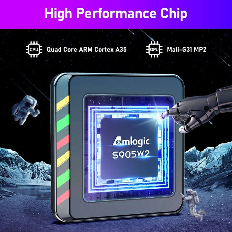 H96 Max W2 4K Ultra HD Android 11.0 Smart TV Box with Remote Control, Amlogic S905W2 Quad-Core, 4...