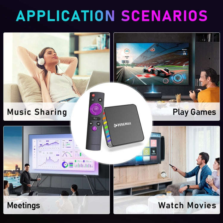 H96 Max W2 4K Ultra HD Android 11.0 Smart TV Box with Remote Control, Amlogic S905W2 Quad-Core, 4...
