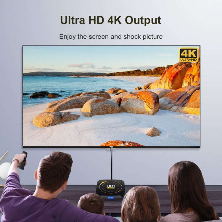 HK1 RBOX-H8S 4K Ultra HD Android 12.0 Smart TV Box with Remote Control, Allwinner H618 Quad-Core,...