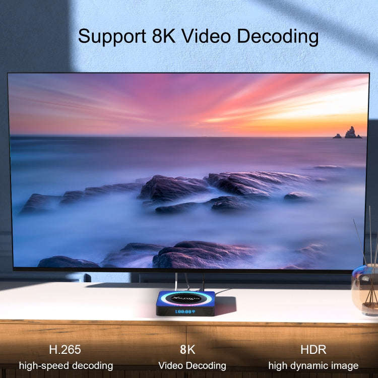 Acrylic X88 Pro 13 8K Ultra HD Android 13.0 Smart TV Box with Remote Control, RK3528 Quad-Core, 4...