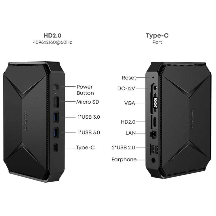 CHIWI HeroBox Mini PC, Windows 11, Intel Celeron N100 Quad Core up to 2.8 GHz, 8GB+256GB, Support...
