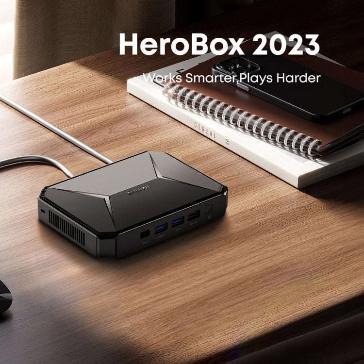 CHIWI HeroBox Mini PC, Windows 11, Intel Celeron N100 Quad Core up to 2.8 GHz, 8GB+256GB, Support...