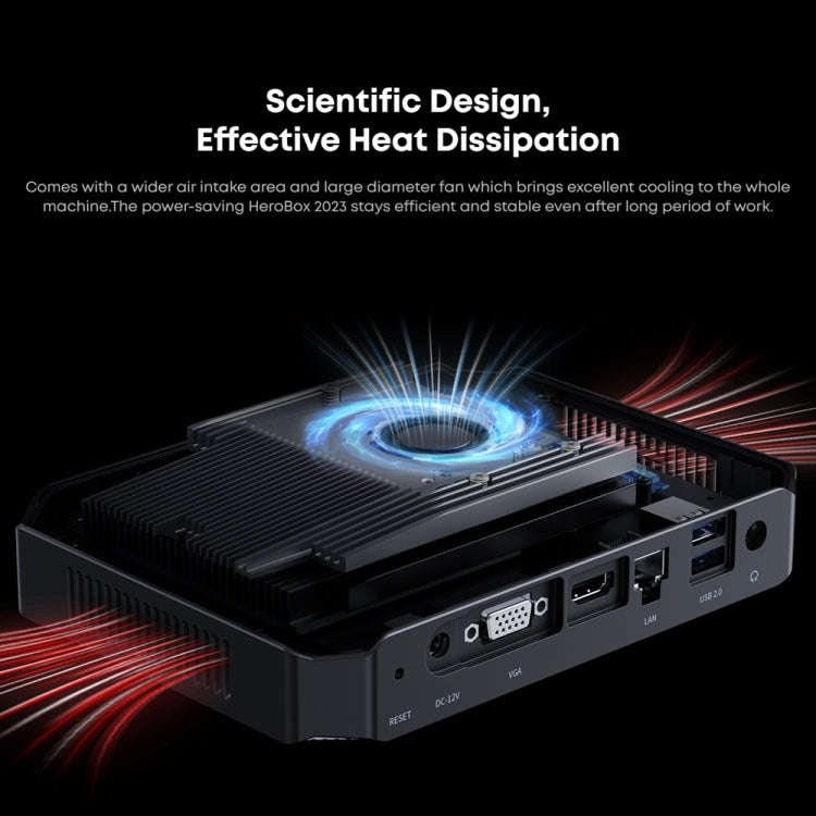 CHIWI HeroBox Mini PC, Windows 11, Intel Celeron N100 Quad Core up to 2.8 GHz, 8GB+256GB, Support...
