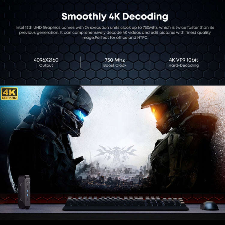 CHIWI HeroBox Mini PC, Windows 11, Intel Celeron N100 Quad Core up to 2.8 GHz, 8GB+256GB, Support...