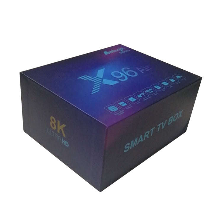 X96 Air 8K Smart TV BOX Android 9.0 Media Player with Remote Control, Quad-core Amlogic S905X3, R...