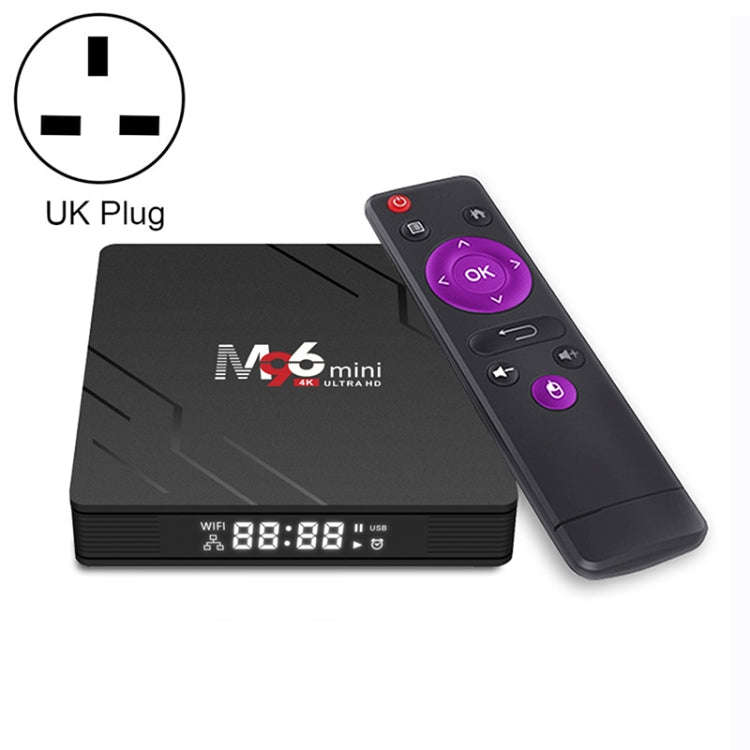 M96mini 4K Smart TV BOX Android 9.0 Media Player with Remote Control, Quad-core RK3228A, RAM: 2GB...