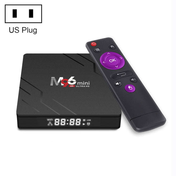 M96mini 4K Smart TV BOX Android 9.0 Media Player with Remote Control, Quad-core RK3228A, RAM: 2GB...