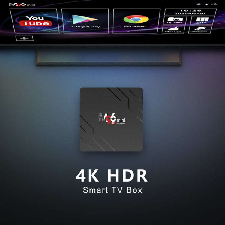M96mini 4K Smart TV BOX Android 9.0 Media Player with Remote Control, Quad-core RK3228A, RAM: 2GB...