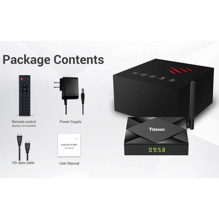 TANIX TX6s 4K Smart TV BOX Android 10 Media Player with Remote Control, Quad Core Allwinner H616,...