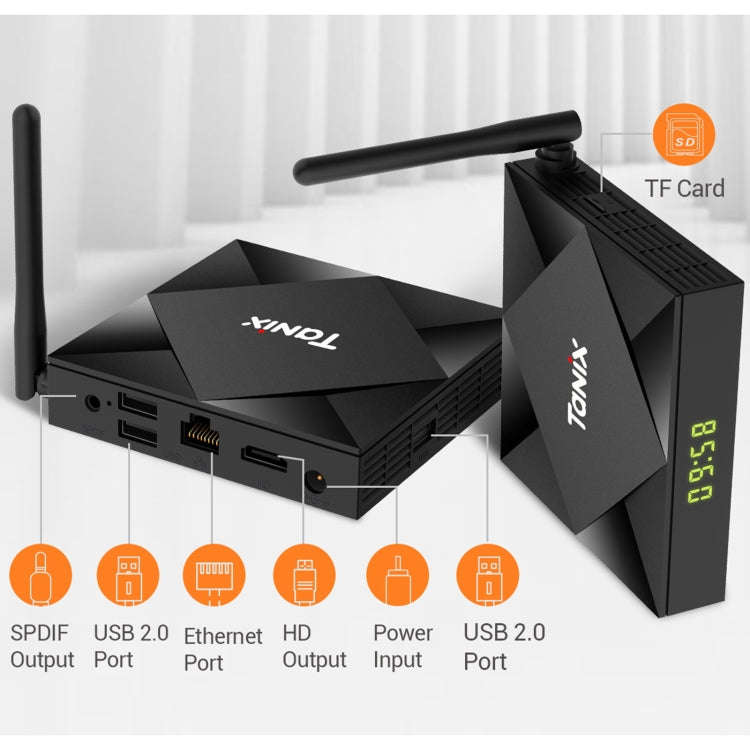 TANIX TX6s 4K Smart TV BOX Android 10 Media Player with Remote Control, Quad Core Allwinner H616,...