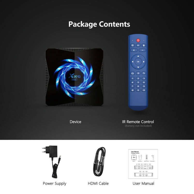 TANIX X96Q Max 4K Smart TV BOX Android 10 Media Player with Remote Control, Quad Core Allwinner H...