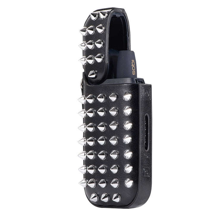 IQOS Silver Rivet Style Electronic Cigarette Protective Case for Series 3 & 2(Black)