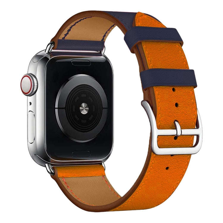 Two Color Single Loop Leather Wrist Strap Watch Band for Apple Watch Series 3 & 2 & 1 38mm, Color...