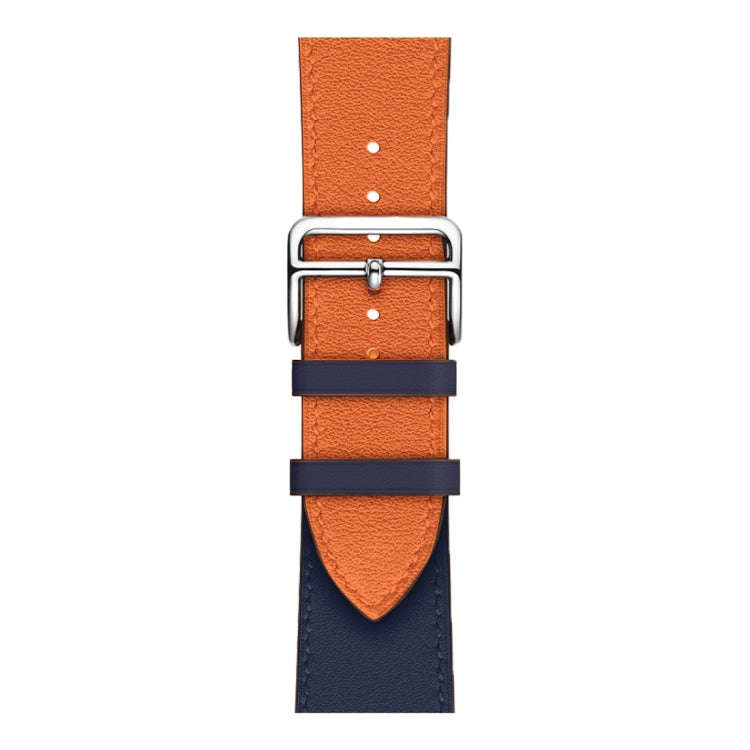 Two Color Single Loop Leather Wrist Strap Watch Band for Apple Watch Series 3 & 2 & 1 38mm, Color...