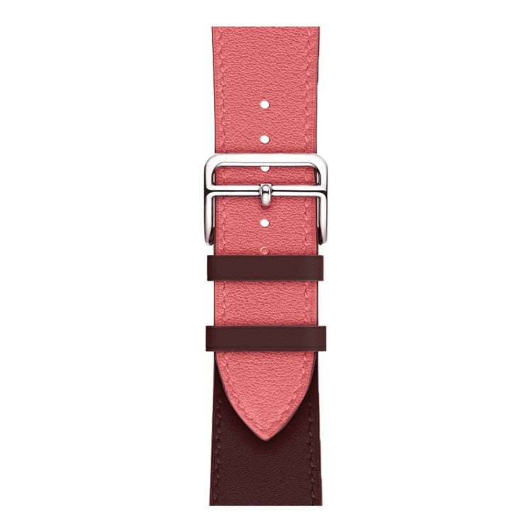 Two Color Single Loop Leather Wrist Strap Watch Band for Apple Watch Series 3 & 2 & 1 38mm, Color...