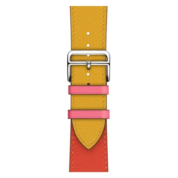 Two Color Single Loop Leather Wrist Strap Watch Band for Apple Watch Series 3 & 2 & 1 38mm, Color...