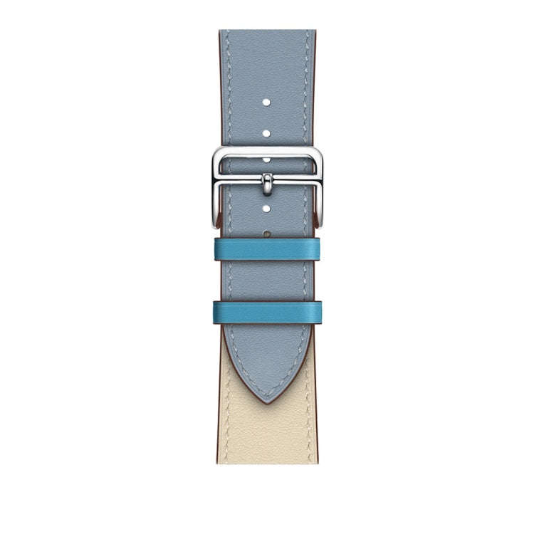Two Color Single Loop Leather Wrist Strap Watch Band for Apple Watch Series 3 & 2 & 1 38mm, Color...