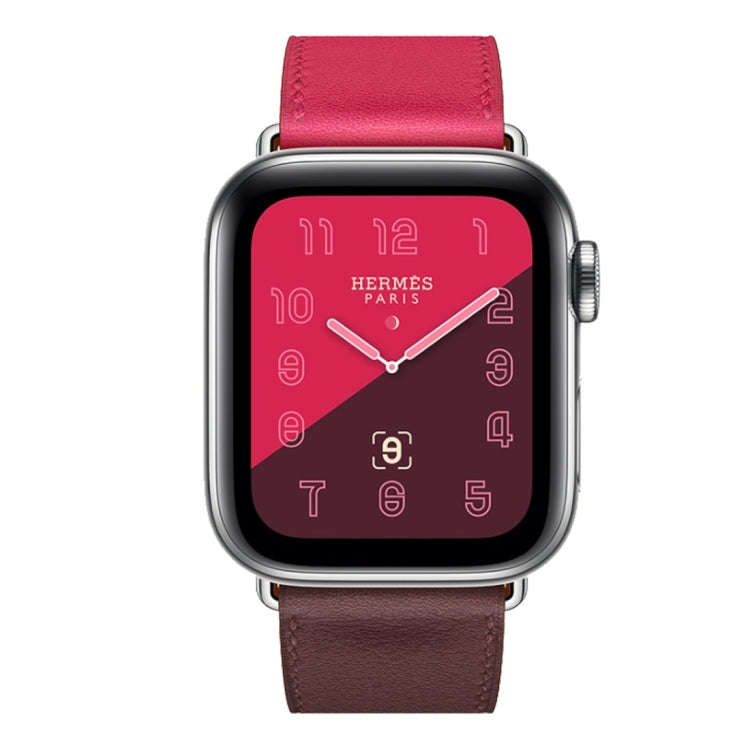 Two Color Single Loop Leather Wrist Strap Watch Band for Apple Watch Series 3 & 2 & 1 42mm, Color...