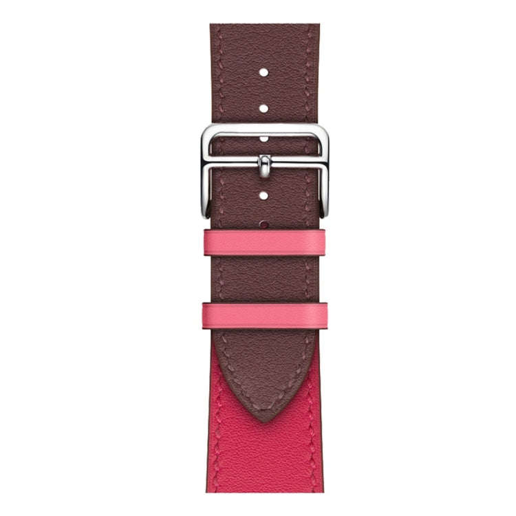 Two Color Single Loop Leather Wrist Strap Watch Band for Apple Watch Series 3 & 2 & 1 42mm, Color...