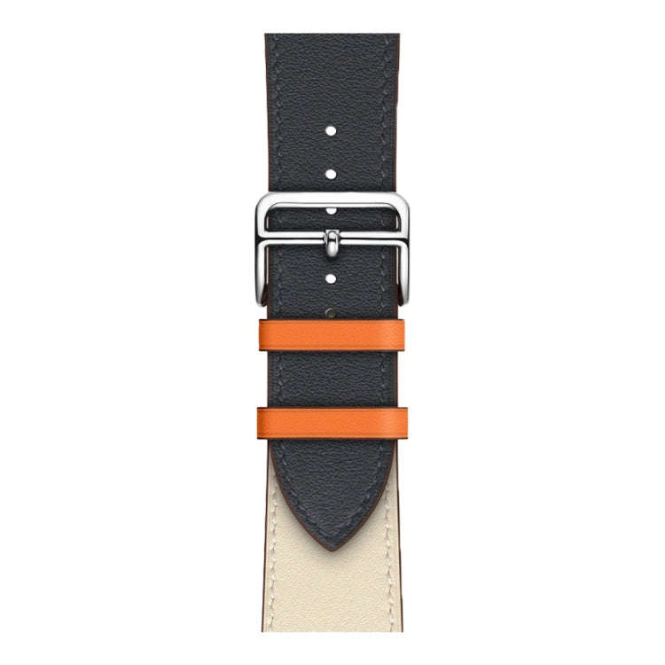 Two Color Single Loop Leather Wrist Strap Watch Band for Apple Watch Series 3 & 2 & 1 38mm, Color...